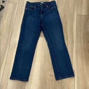 Good American Dark Blue Straight Leg Jeans
